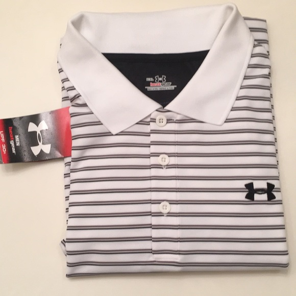 Under Armour UA Men’s Stripped Golf Polo Shirt - Picture 4 of 6